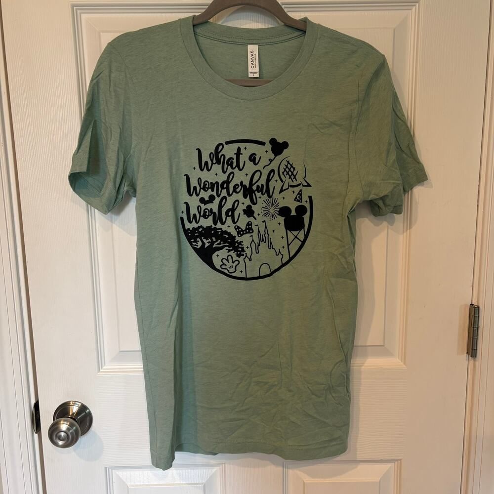 What a Wonderful World Disney World Tee Mint Small